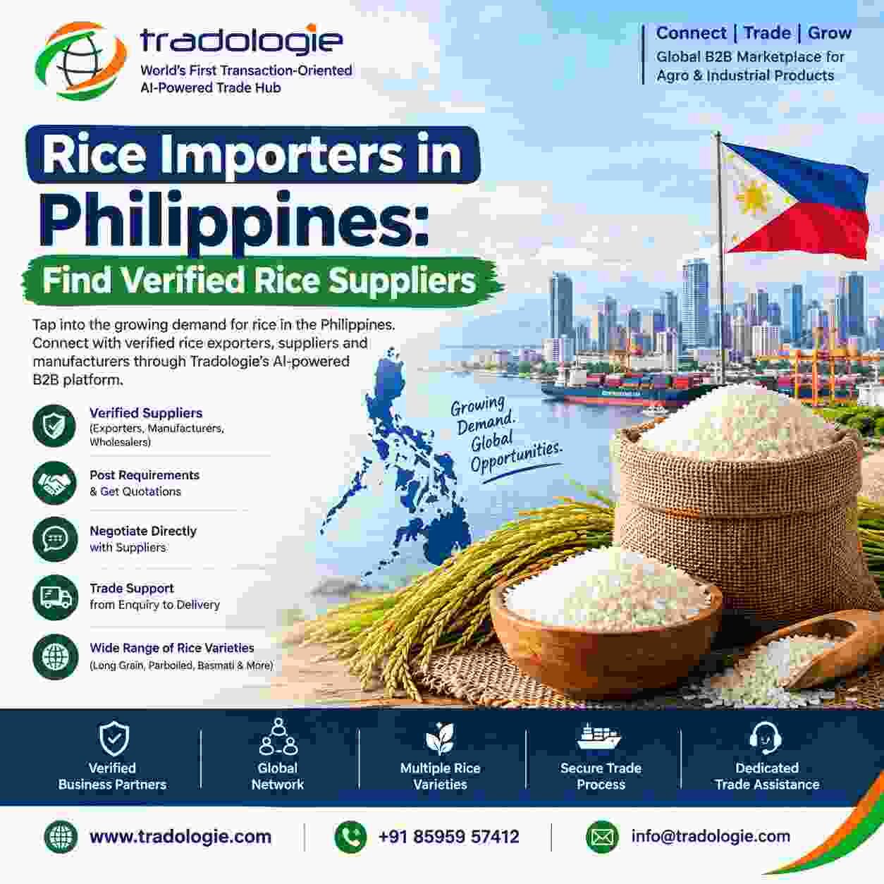 Lucknow, Food, INR 25,  Rice Importers In Philippines: Find Verified Rice Suppliers