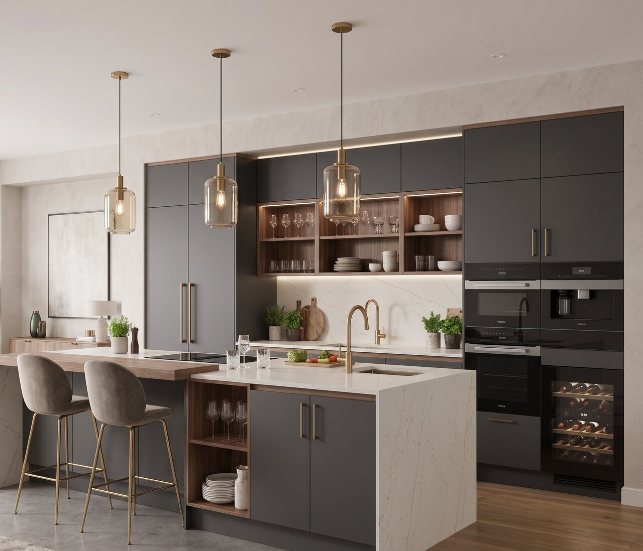 Gurgaon, Interior Design, Premium Modular Kitchen | Luxury Interiors | Betula Kitchen