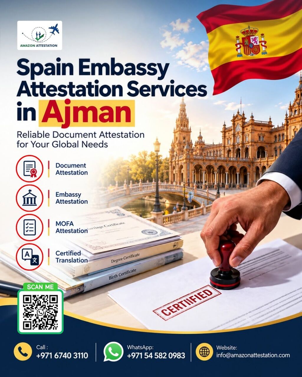 Ajman, Immigration, Spain Embassy Attestation Services In Ajman