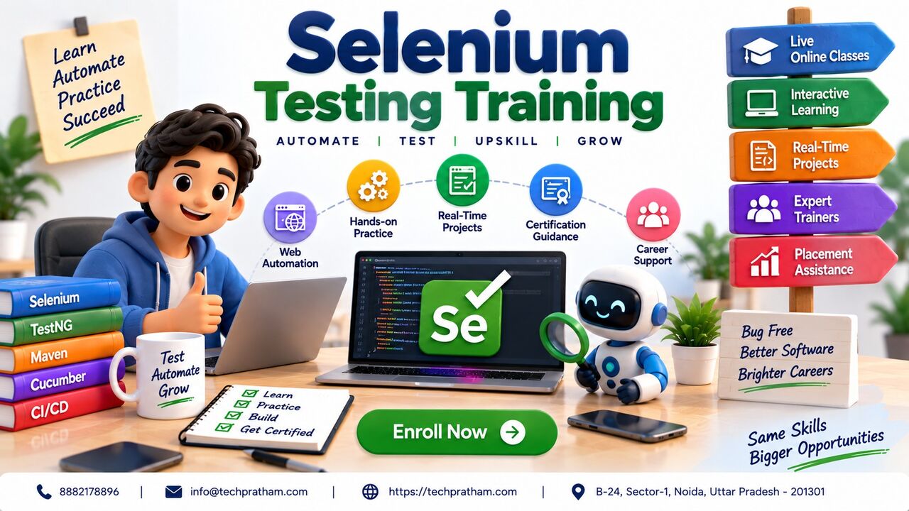 Noida, Education, Selenium Testing Training Online