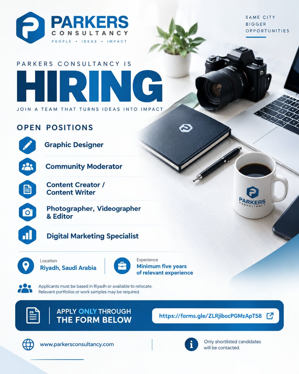 Riyadh, Jobs, PARKERS CONSULTANCY IS HIRING