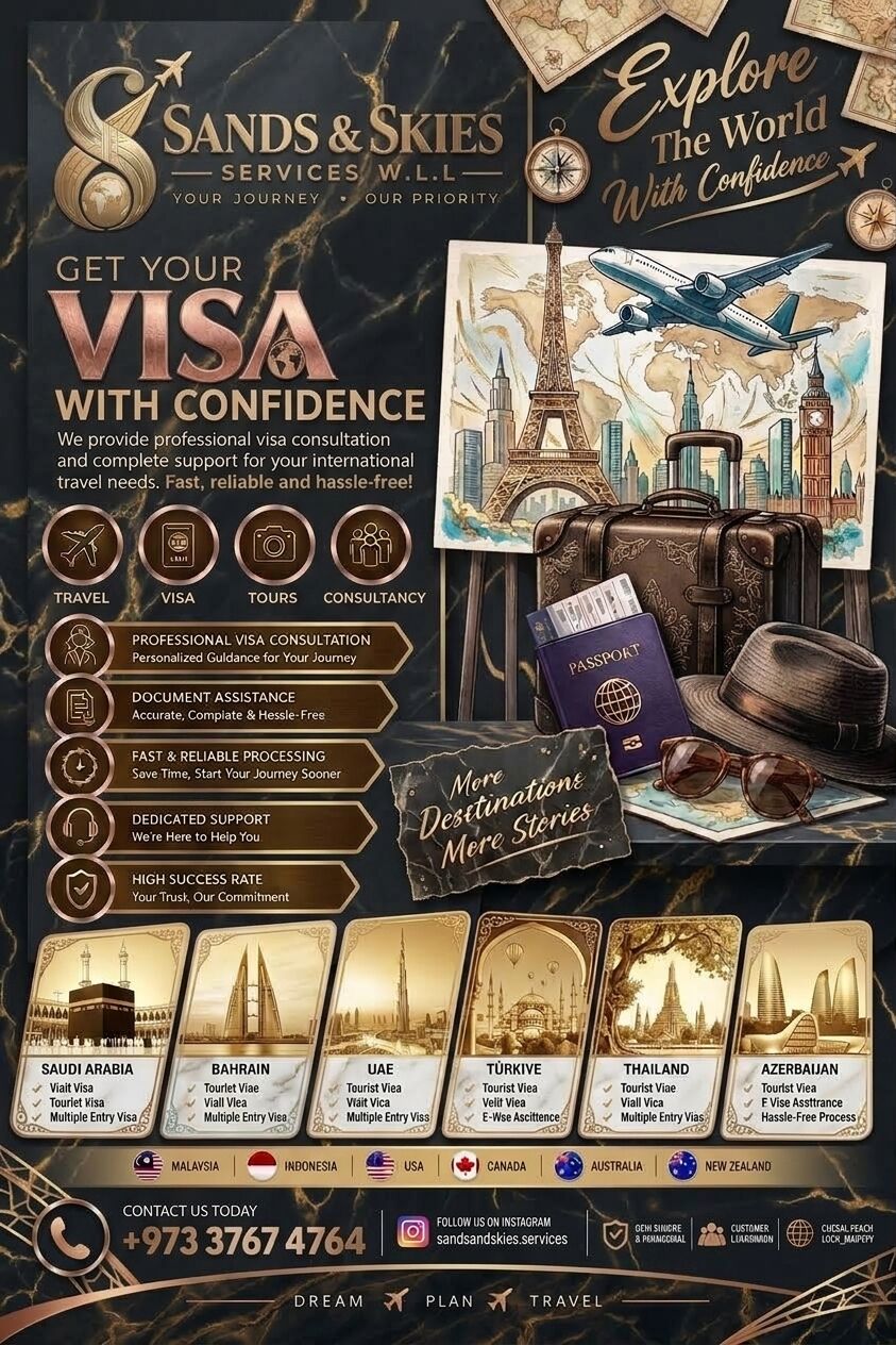 Manama, Marketing, Experience. Guidance. Professional Visa Support.