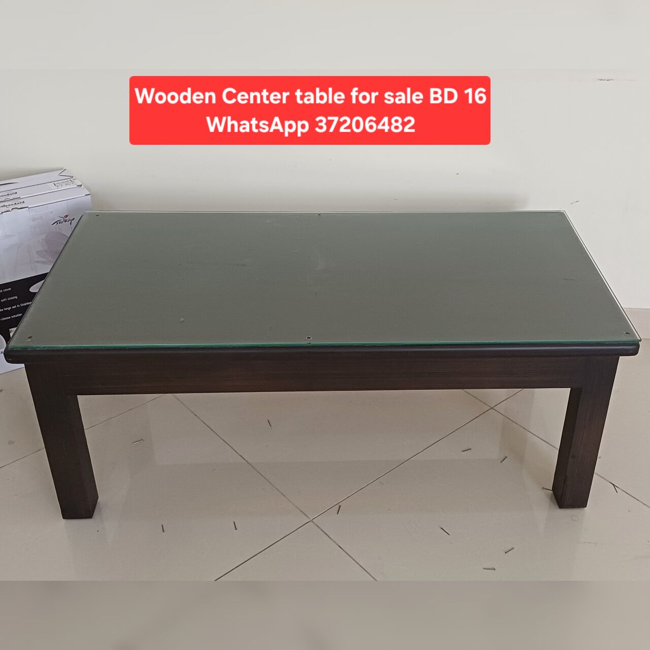 Manama, Furniture, BHD 16,  ✅️ Wooden Center Table For Sale In Good Condition With Delivery