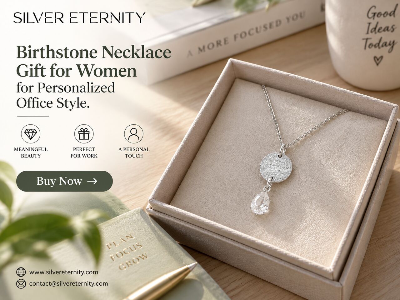 Jaipur, Jewelry, INR 4900,  Buy Now Birthstone Necklace Gift For Women For Personalized Office Style