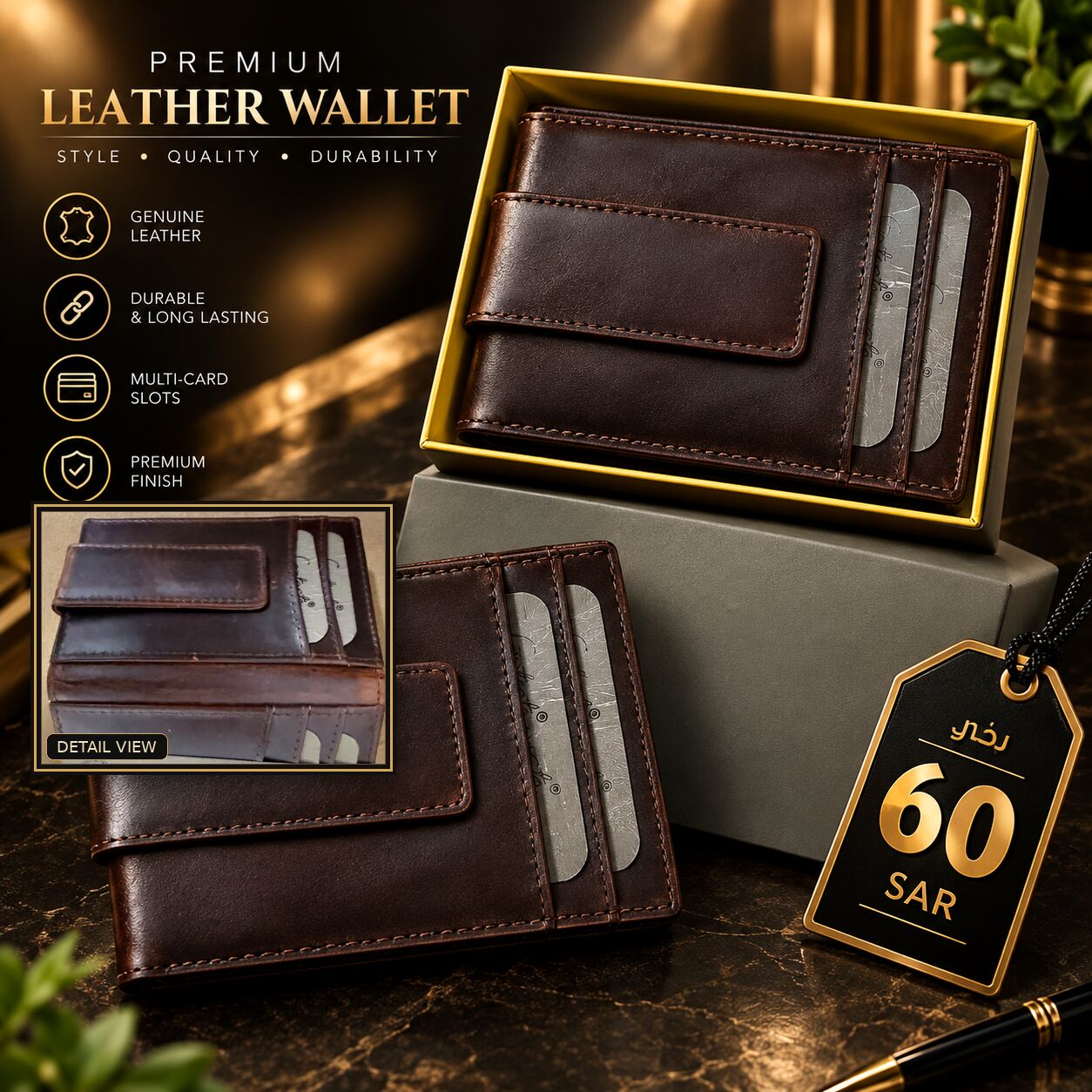 Riyadh, Clothing & Accessories, SAR 20,  Brand New Premium Leather Belts & Wallets For Sale In Qurtubah &ndash; 50 SAR Each