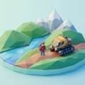 USD 160,  Buy Affordable Low Poly 3D Modeling &ndash; Blue Ribbon 3D
