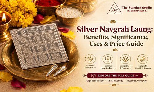 Gurgaon, Free Items, INR 3333,  Buy Silver Laung Navgrah Online At Best Price | The Stardust Studio