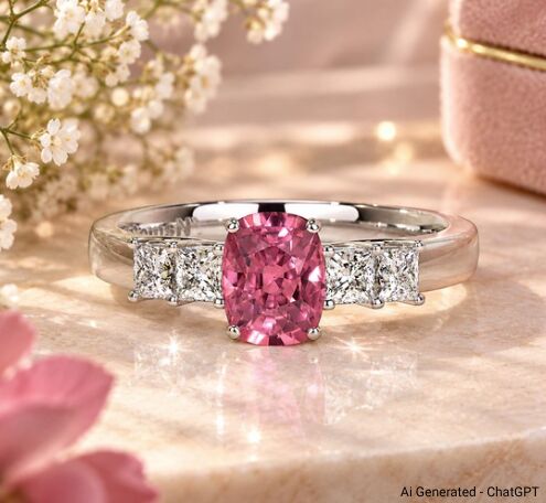 New York, Jewelry, USD 2,  Natural Pink Tourmaline Engagement Rings For Sale