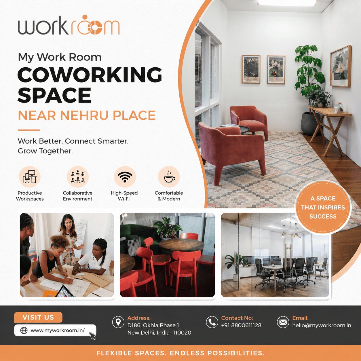 New Delhi, Real Estate, Professional Coworking Space Near Nehru Place &ndash; My Work Room