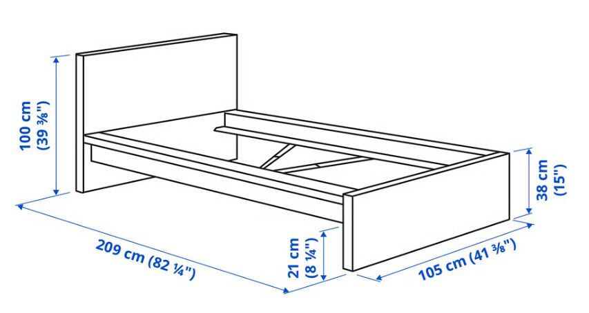 Riyadh, Furniture, SAR 450,  IKEA Bed+Mattress+base (very Good Condition Just For 450 SAR)