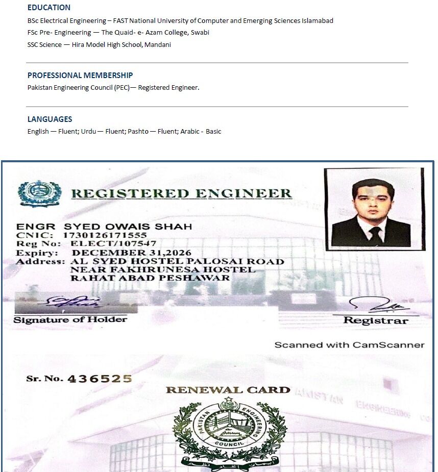 Riyadh, Job Seekers, Electrical Engineer