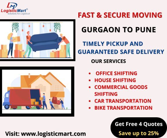 Gurgaon, Household, Packers And Movers Gurgaon To Pune - Intercity Move Charges