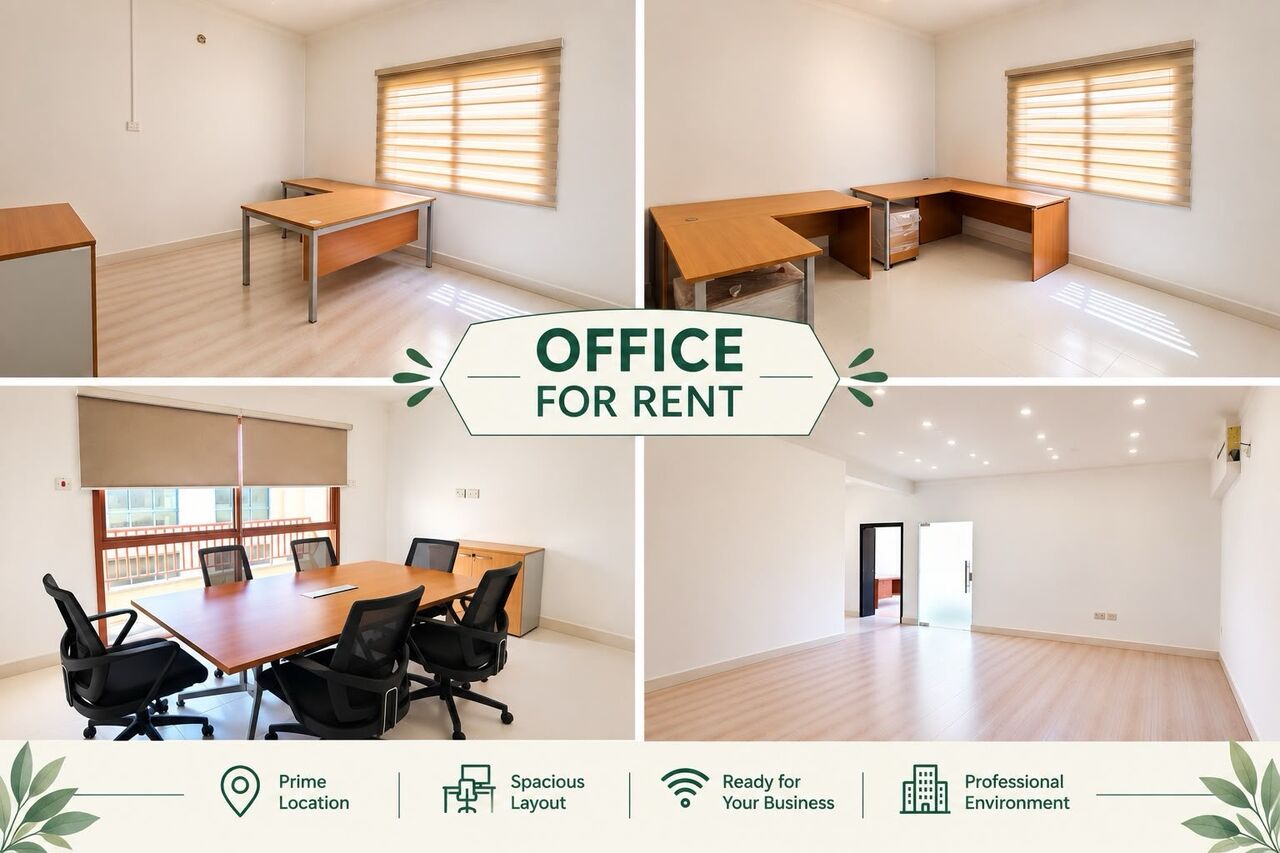 Manama, Offices, BHD 350,  110 Sq. Meter,  For Rent : Furnished And Unfurnished Commercial Offices.