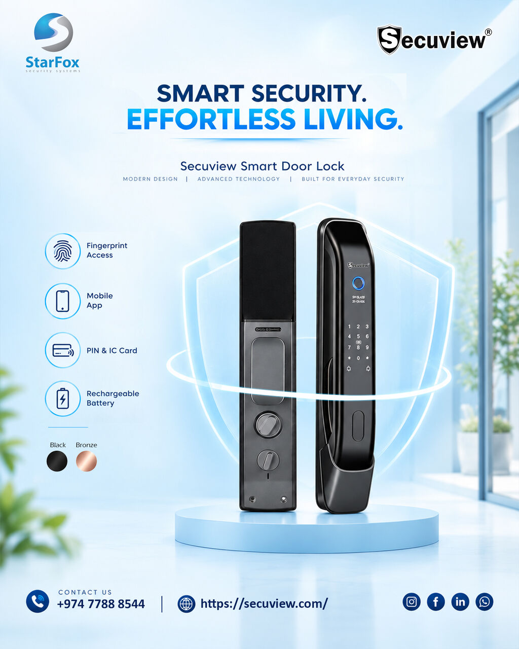 Doha, Electronics, QAR 880,  Secuview Smart Technology Door Lock For Modern Living