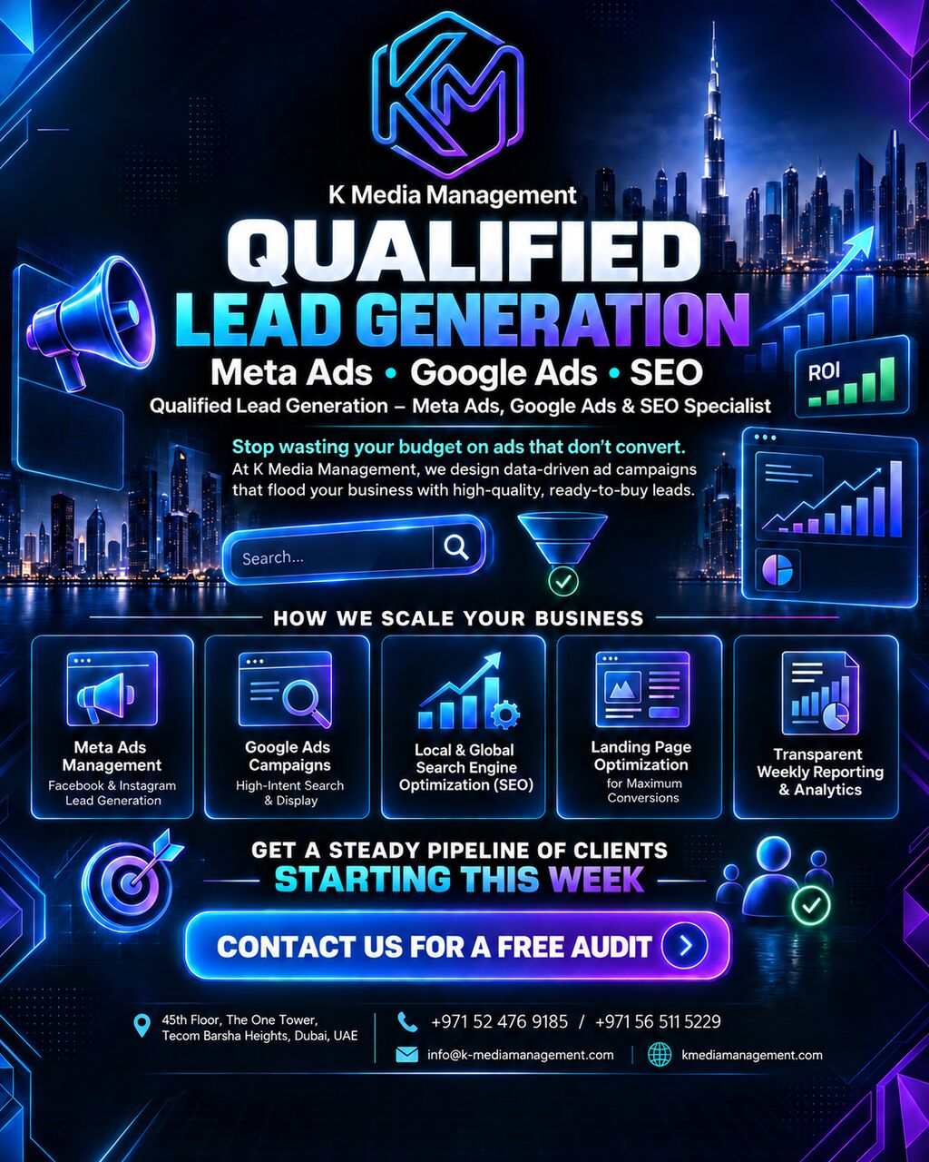 Dubai, Marketing, Qualified Lead Generation & Paid Ads Dubai | K Media