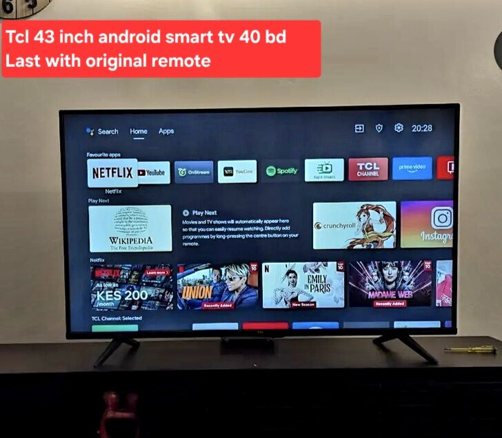 Manama, Electronics, BHD 40,  Tcl 43 Inch Android Smart Tv With Original Remote 40 Bd Msg 3670 8372