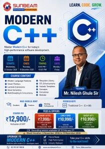 Pune, Lessons Offered, Modern C++ Training Course In Pune | Learn C++| Sunbeam