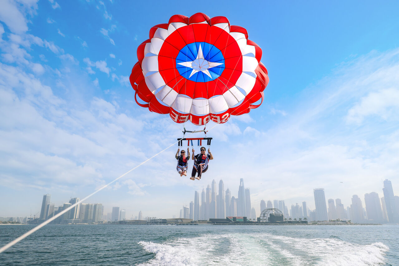 Dubai Marina, Travel, Enjoy Parasailing In Dubai Marina