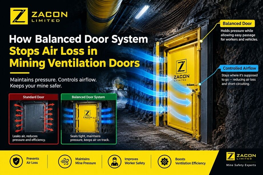 Toronto, Industrial Machinery, CAD 1000,  How Zacon Balanced Door System Stops Air Loss In Mining Ventilation Doors
