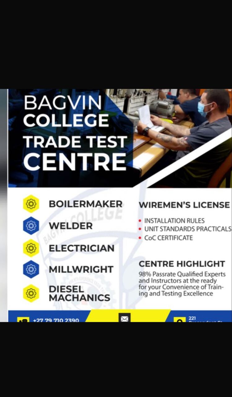 Johannesburg, Education, Trade Test Center (Electrical,Boilermaking,Fitting&Turning