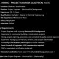 Project Engineer &ndash; Electrical/ELV