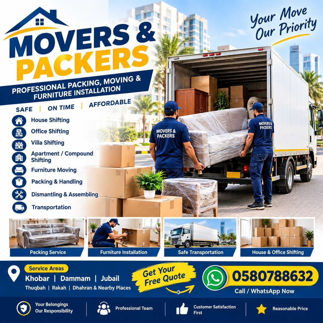Thuqbah, Labor/Moving, HOUSE & OFFICE SHIFTING FURNITURE MOVING & AFFORDABLE TRANSPORTATION SERVICES IN THUQBAH