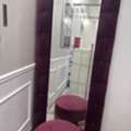 For Sale Console Table With Mirror And Mirror With Ottoman.