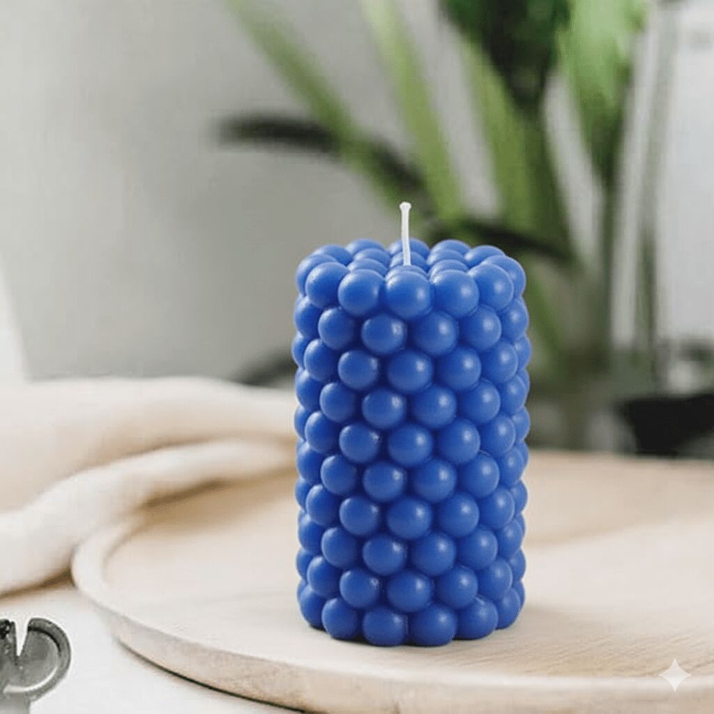 Mumbai, Household Items, INR 499,  Luxury Blue Scented Candle Long Bubble Pillar Fancy Candle