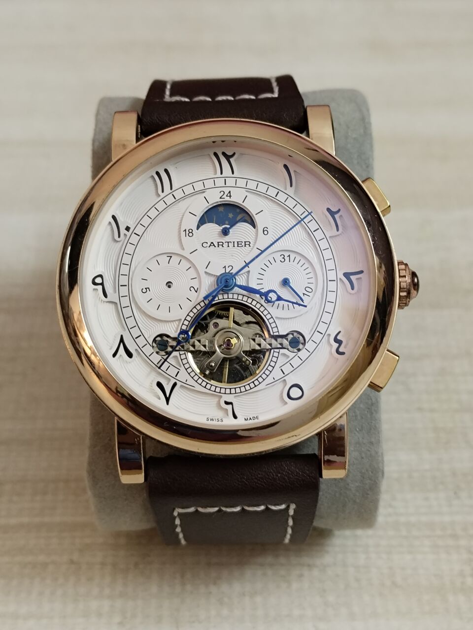Jeddah, Watches, SAR 250,  Cartier Gold-tone Open-heart Automatic Watch First Copy