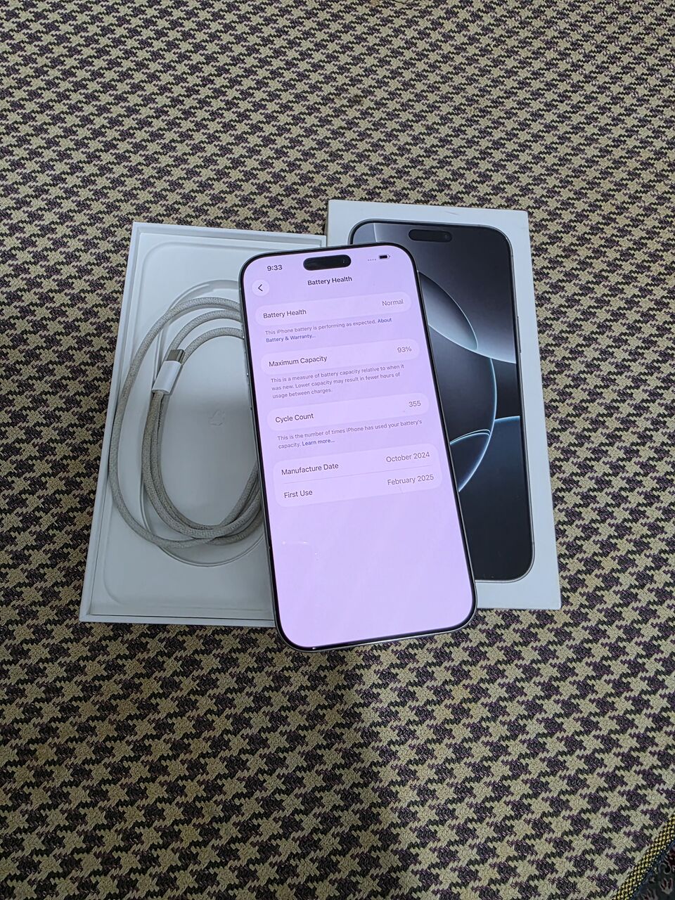 Khobar, Mobile Phones, SAR 3400,  IPhone 16 Pro Max 256gb Sale Swap 93 Battery Full Fresh Only Serious Buyer Contact