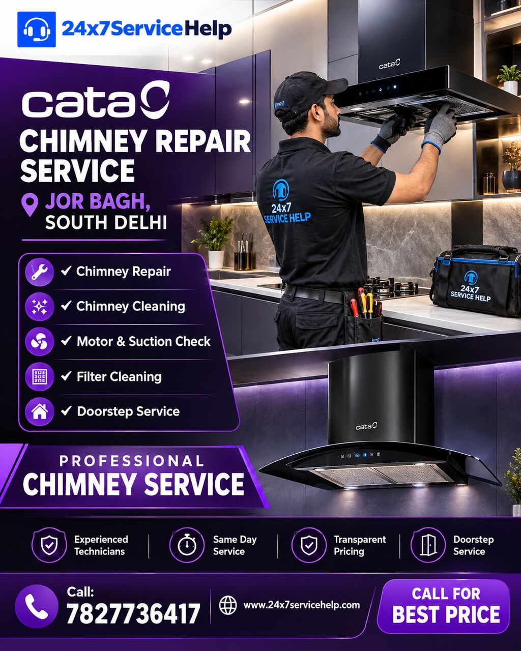 New Delhi, Appliance Repair, Convenient Chimney Maintenance With Cata Chimney Repair Service In Jor Bagh South Delhi
