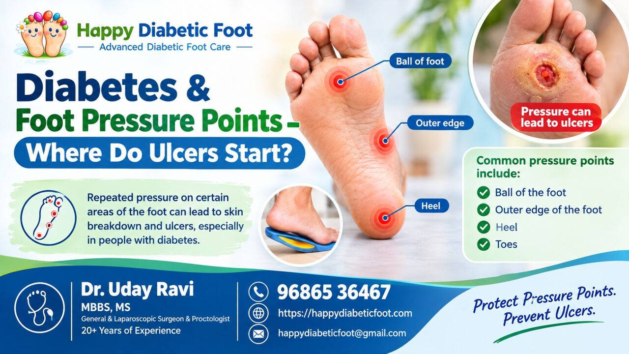 Bangalore, Health, Diabetes & Foot Pressure Points &ndash; Where Do Ulcers Start? -Dr Uday Ravi