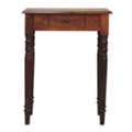 USD 364,  Artisan Furniture Solid Wood Chestnut Turned Leg Writing Desk, 1-Drawer, Brown