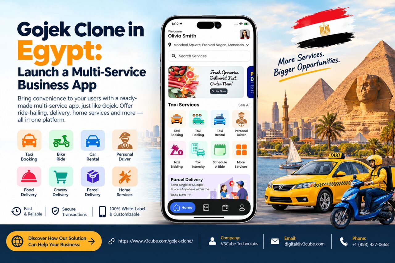 Cairo, Software Development, Gojek Clone In Egypt: Launch A Multi-Service Business App