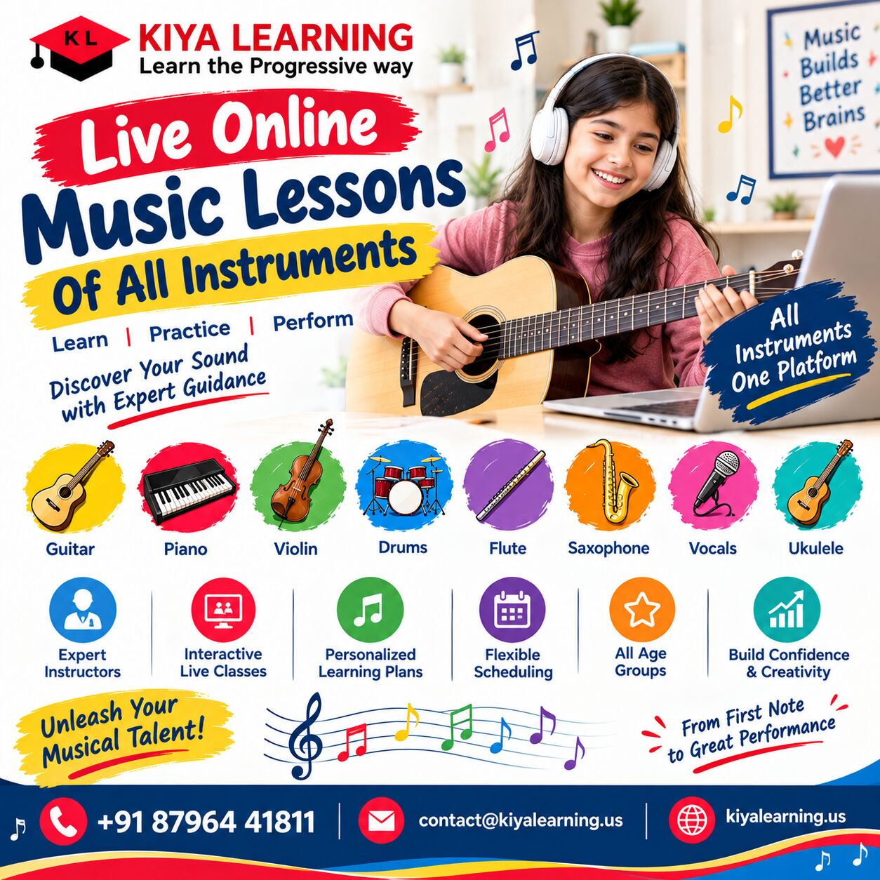 New York, Education, Live Online Music Lessons Of All Instruments