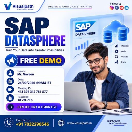 Hyderabad, Lessons Offered, Master SAP Datasphere With A Free Live Demo On Sep 26, 2026!