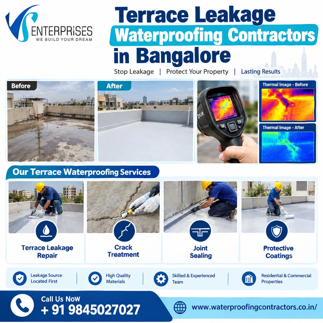 Bangalore, Construction, Terrace Leakage Waterproofing Contractors In Bangalore