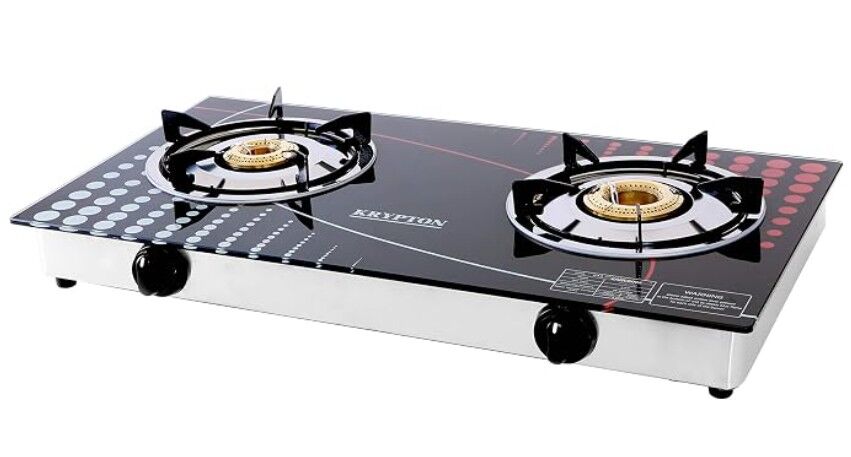 Al Andalus, Appliances, SAR 120,  Krypton Gas Cooker- KNGC6002N| Stainless Steel Frame And Tray, Double Burner Gas Stove Wit