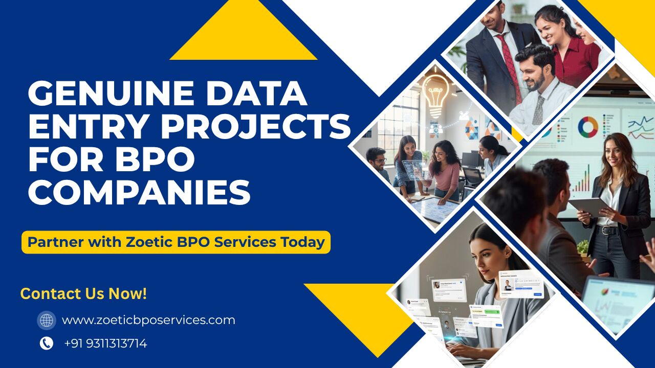 Noida, Business, Genuine Data Entry Projects For BPO Companies