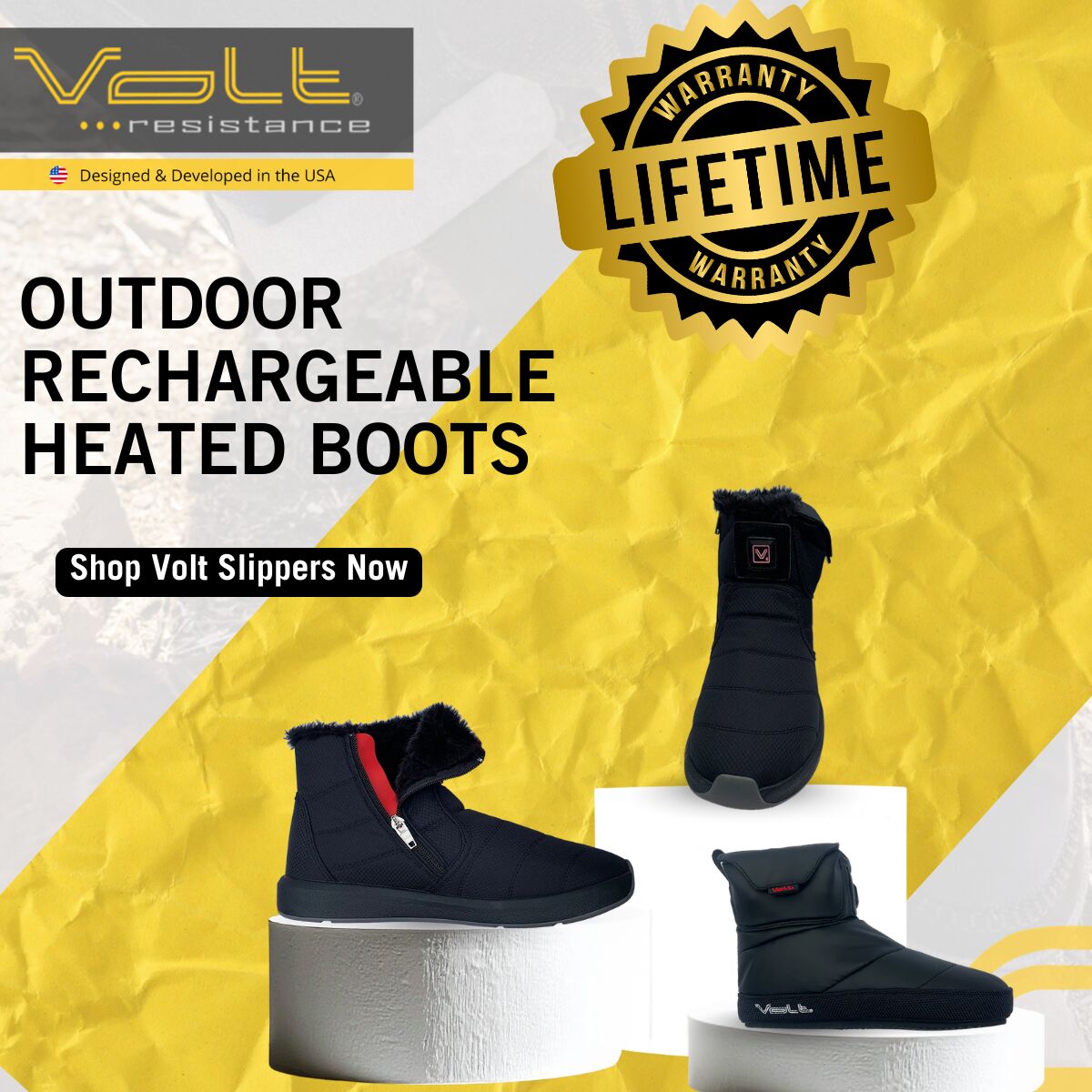 New York, Clothing & Accessories, Rechargeable Heated Boots For Indoor & Outdoor