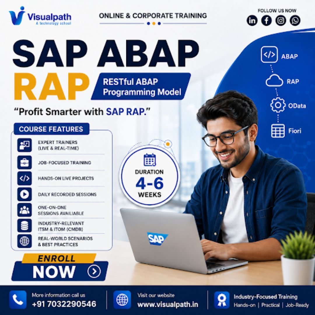 Hyderabad, Lessons Offered, SAP ABAP RAP Online Training | SAP ABAP Course | Visualpath