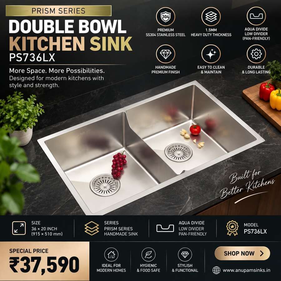 New Delhi, Household Items, INR 37590,  Modern Steel Sink For Kitchen