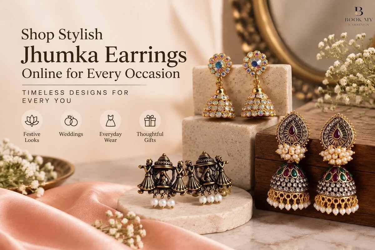 New Delhi, Clothing & Accessories, Shop Stylish Jhumka Earrings Online | BME