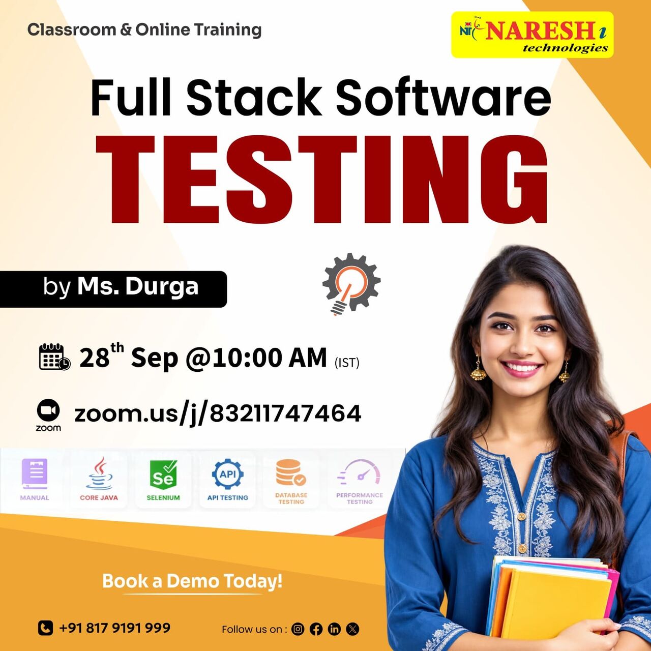 Hyderabad, Lessons Offered, Learn Full Stack Testing From Industry-Focused Training 💻