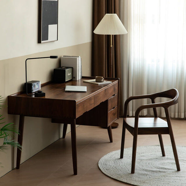 New York, Furniture, Elevate Your Workspace With A Black Walnut Wood Desk
