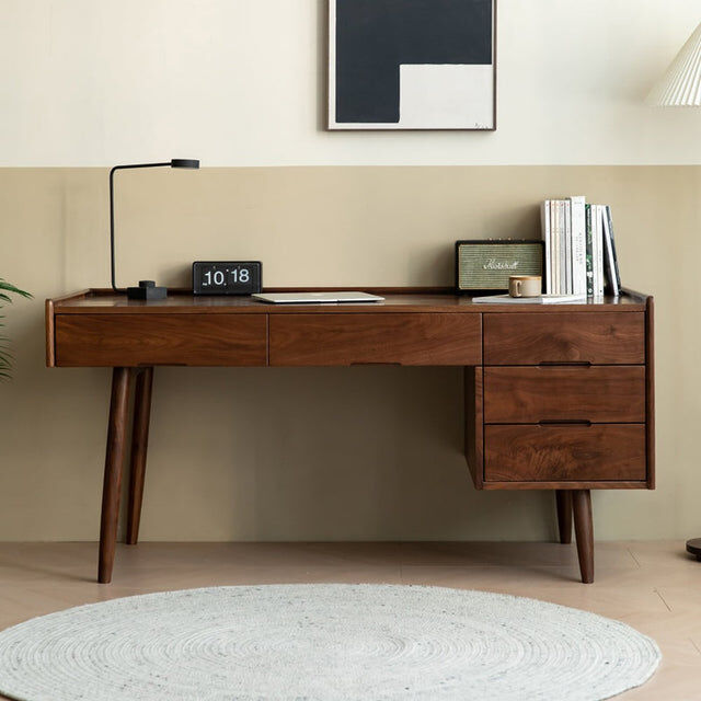 New York, Furniture, Elevate Your Workspace With A Black Walnut Wood Desk
