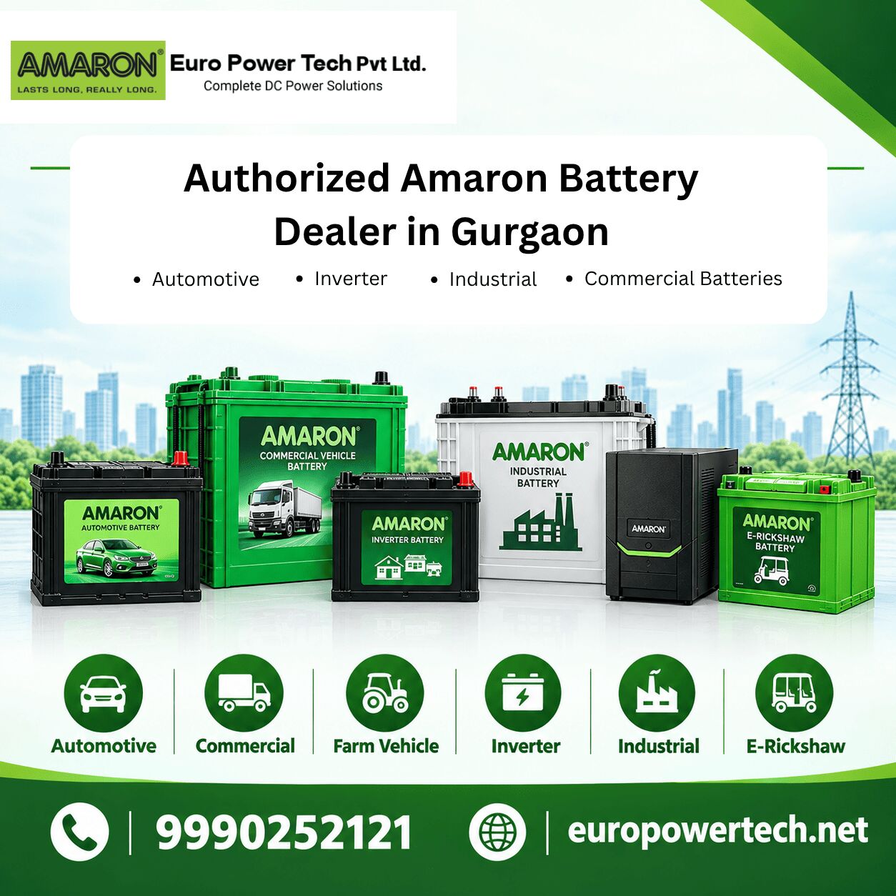 Gurugram, Heavy Equipment, INR 11000,  Authorized Amaron Battery Dealer In Gurgaon | Euro Power Tech