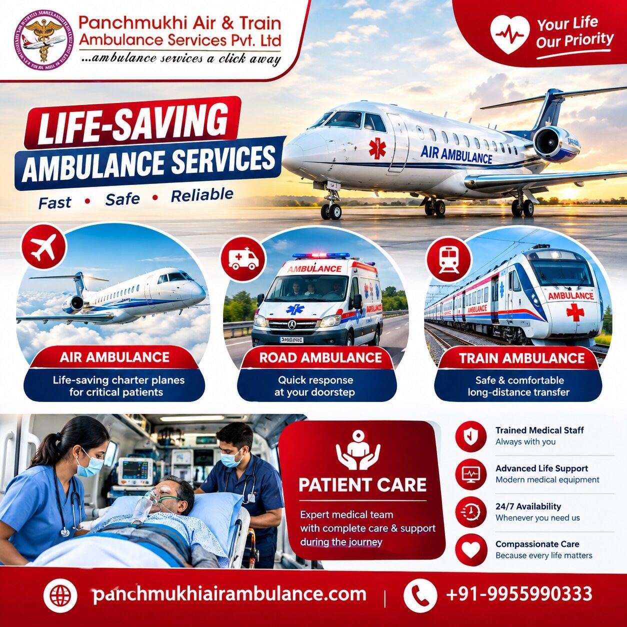 New Delhi, Health, Panchmukhi Hi Tech Air Ambulance In Delhi - Nationwide Relocation Services