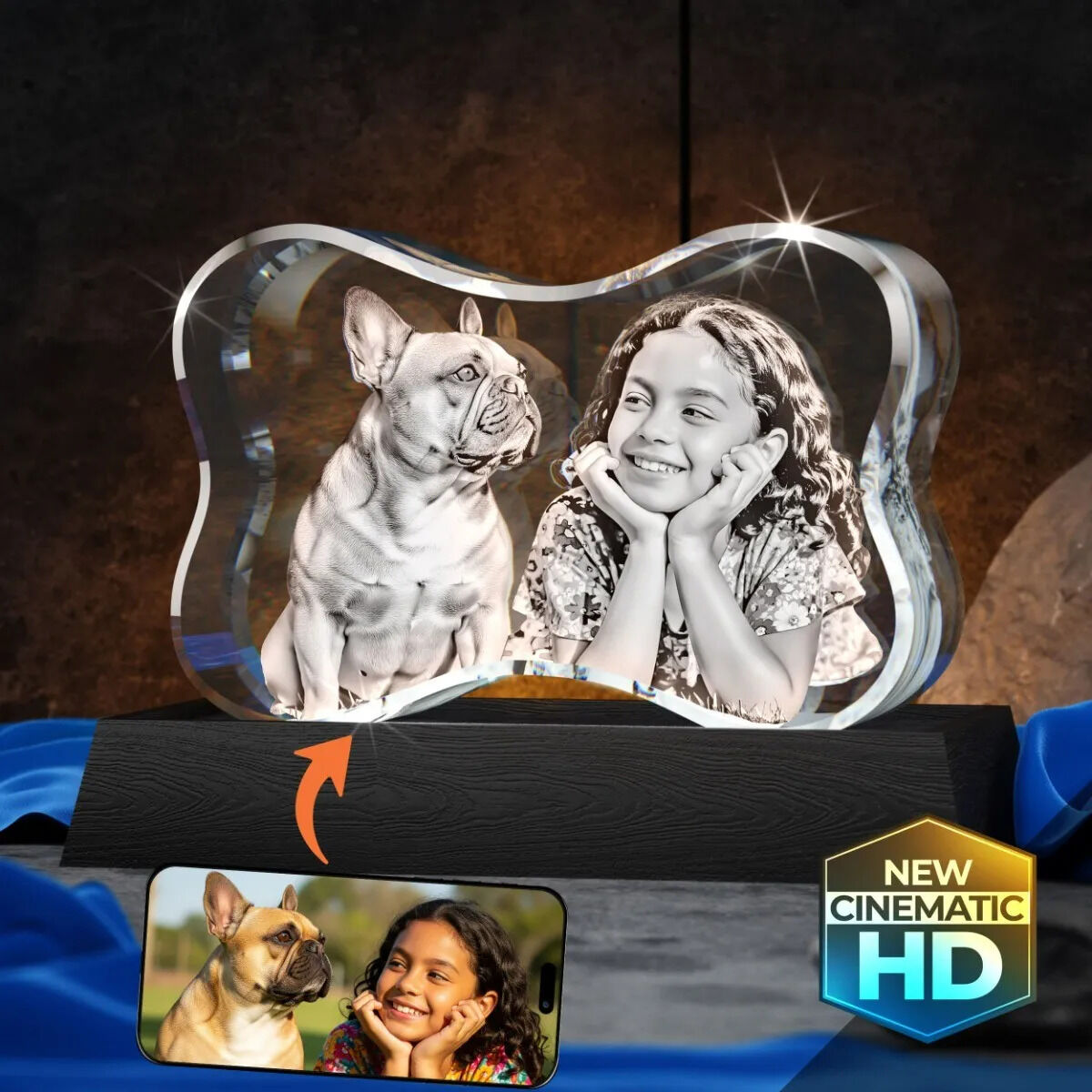 Chicago, Household Items, USD 169,  3D Crystal Images | Custom Laser-Engraved Photo Crystals | 3DCrystal.com