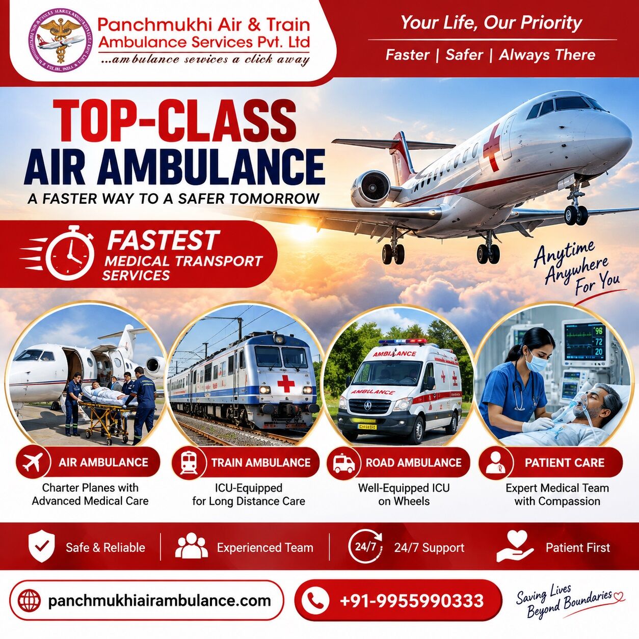 Kolkata, Health, Panchmukhi Air Ambulance In Kolkata - Reliable Emergency Mobility